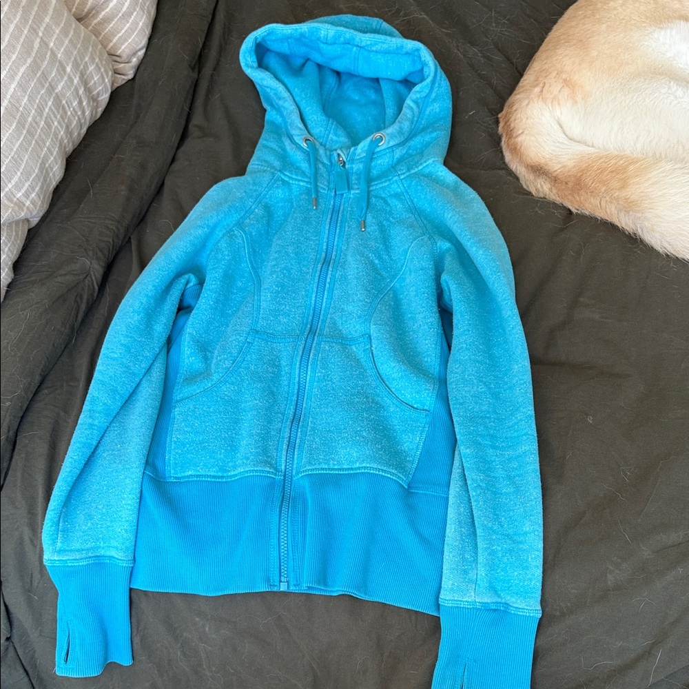 Blue Zella Zip-Up Hoodie